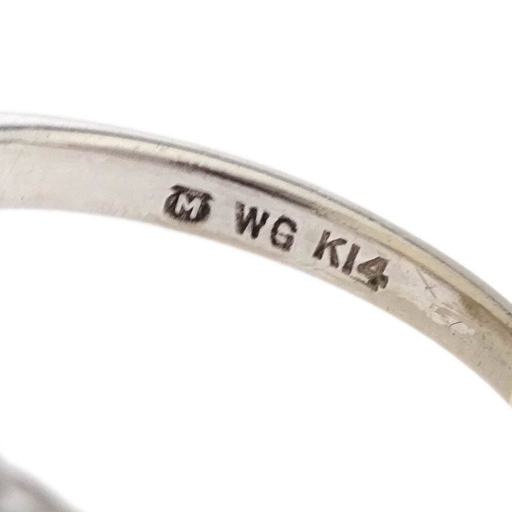 Mikimoto Ring 14KWG Pearl Silver #49 196368 - Picture 4 of 5